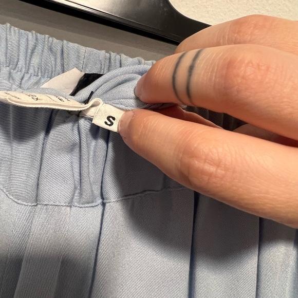 Sleeper -  Blue/Beige Pajama Party Pants Ostrich Feather Pants - Picture 11 of 12